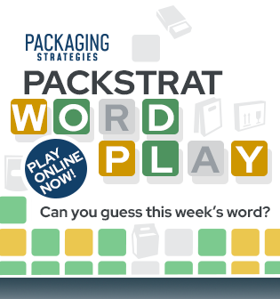 Play Packaging Strategies' captivating WordPlay game, PackStrat! There's a new word every Tuesday.