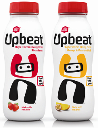 Upbeat drink protected by sleeve